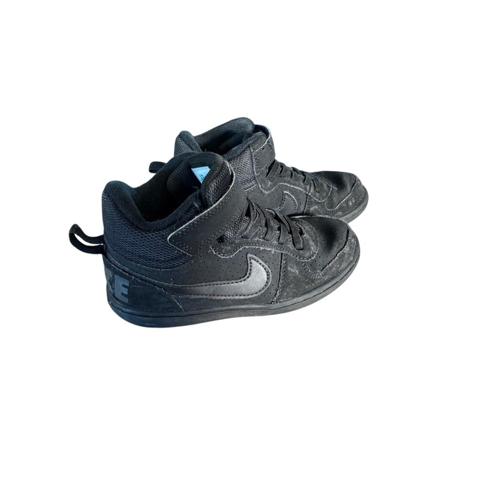 Nike Court Borough Black Mid-Top Athletic Sneakers Boys Size 13